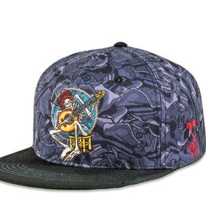 Stanley Mouse Easy Rider Never Summer Gray Rose Snapback Hat (S/M)
